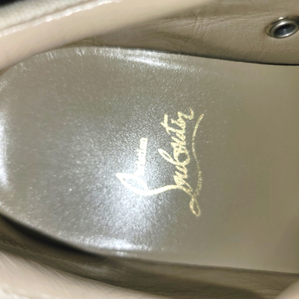 Christian Louboutin Sneakers Simplerui Flat Beigebianco Platform Canvas Low Top - Picture 11 of 12